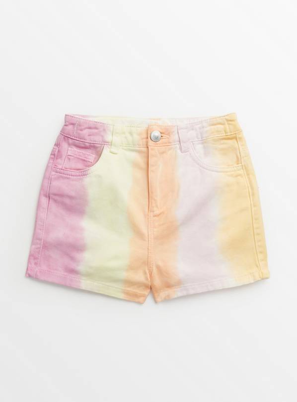 Bright Tie-Dye Denim Shorts 7 years